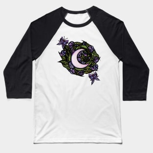 Wild Butterfly Moon Baseball T-Shirt